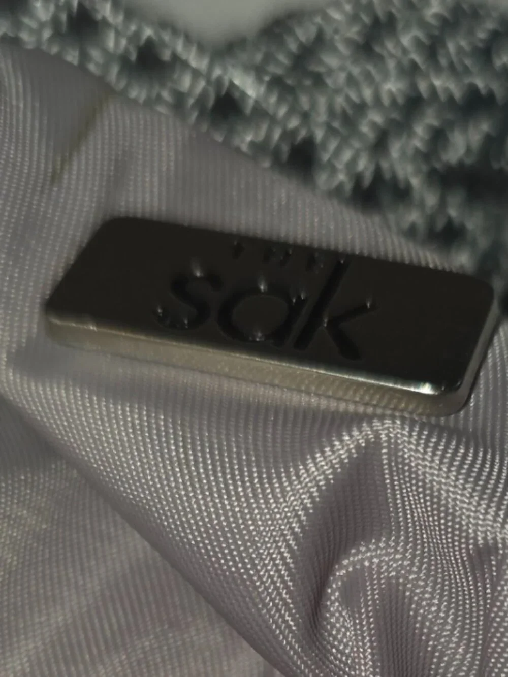 The Sak Crochet Knit Drawstring Backpack Bohemian Purse Bag Mini Boho Lined